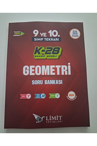 Limit Yayınları TYT GEOMETRİ SORU BANKASI 9. VE 10.SINIF TEKRARI K-28 MAARİF ...