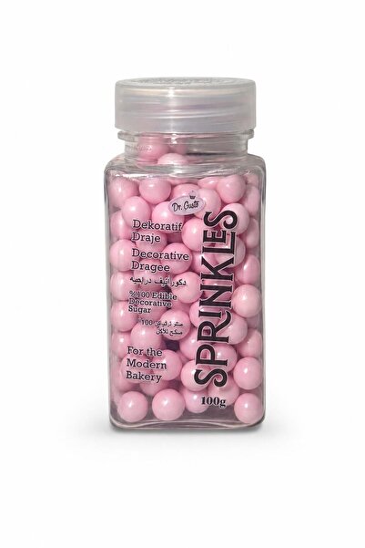 Dr. Gusto 8 mm Bebe Pembe 100 Gr Boncuk Pasta Süsleme Şekeri
