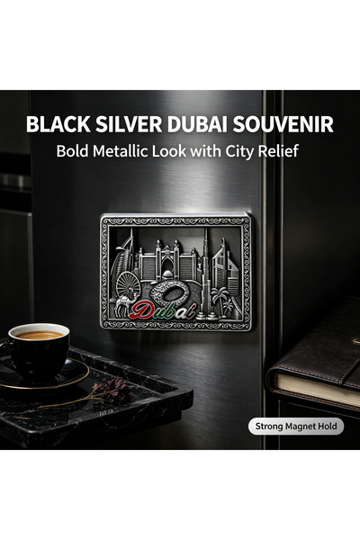 ARIANA Premium Dubai Travel Souvenir Gift Idea, 3D Retro Alloy City Skyline R...