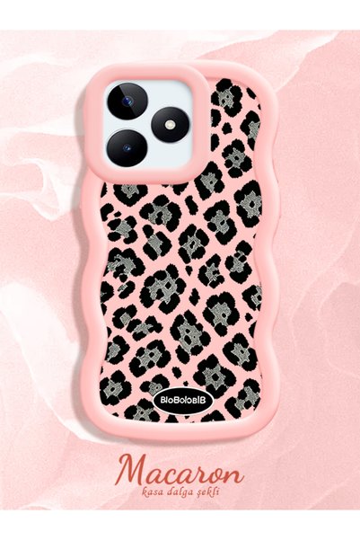CHICASELUX Realme Note 50 Compatible Wavy Frame Leopard Print High Quality Si...