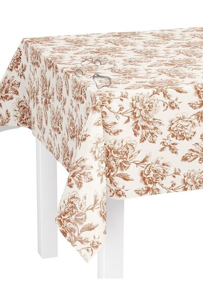 OEM Rectangular Vinyl Tablecloth, Waterproof, Stain Resistant, Beige 240x140 cm