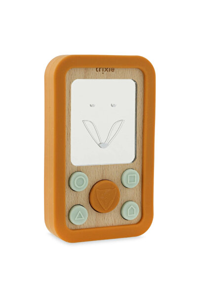 Trixie Telefon din lemn și silicon pentru bebeluși - Vulpe