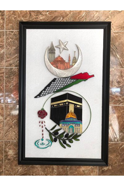 Genel Markalar Kudüs, Kabe ve İstanbul Temalı El Yapımı Filografi Tablosu