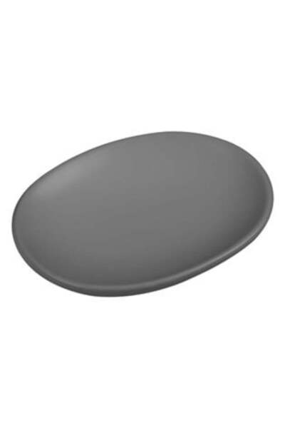 BAMI NETWORK Suport sapun ceramic gri oval dimensiuni 12.5x9.5x2cm