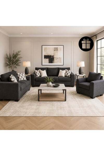 Ashley Furniture طقم أريكة لوريو مع طقم طاولات جانبية مجانيين (3/CN)