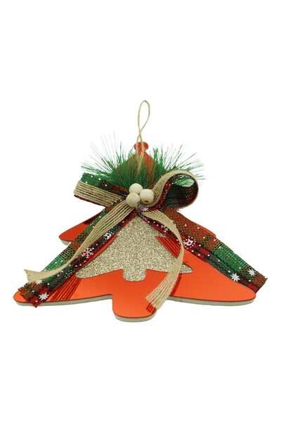 Rao Ornament Brad, Brad, Rosu, Lucios, 14*16cm, Acril, Interior/ Exterior