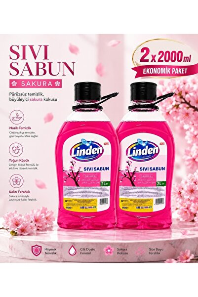Linden Liquid Soap 2000 ml Sakura X2 Pieces