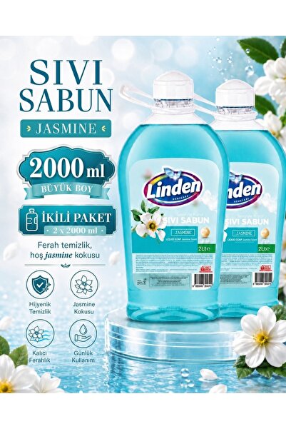Linden Liquid Soap 2000 ml Jasmine X2 Pieces