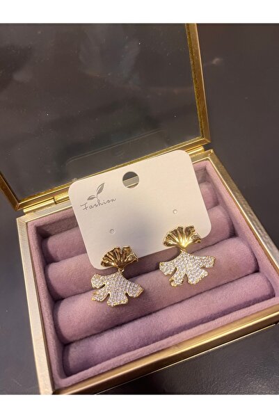 gozdeasutayaccessory Leaf Stone Earrings
