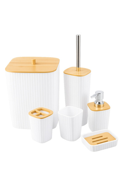 varioshop ®   Set de 6 piese accesorii pentru baie, pentru organizarea băii, ...