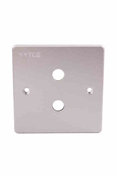 Choice Pure panel silver 2 2/4 Ports Gold Binding Posts Wall Plate Audio Spea...
