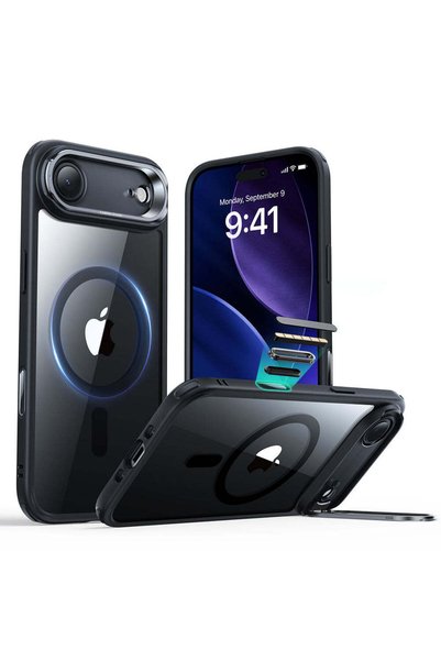 ESR Husă pentru iPhone 17 Air, Hibridă Clasică cu Suport HaloLock, negru/tran...