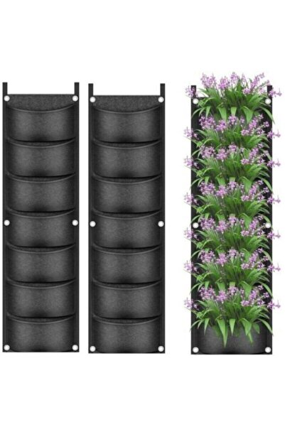 STARSTAR 2 hanging planter bags. 7-pocket wall-mounted planter bags. for vert...