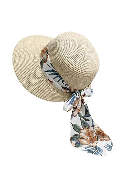 STARSTAR Women Wide-Brimmed Straw Sun Hat Beach Sun Hat UV Protection Decorat...