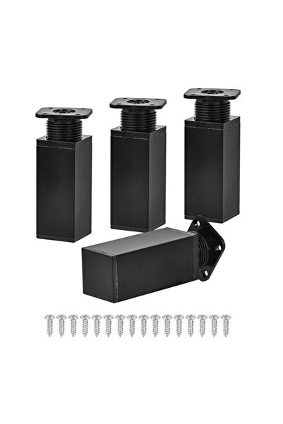 STARSTAR 4-piece aluminum alloy square furniture legs with adjustable height,...