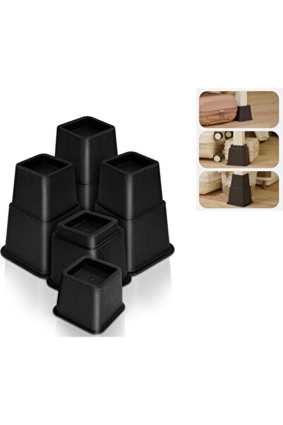 STARSTAR 8-Piece Set Rectangular Metal Furniture Legs, Table & Sofa Cabinet R...