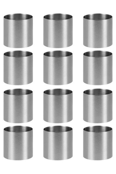 STARSTAR Stainless steel cake rings, set of 12, 6cm in diameter, durable, cor...