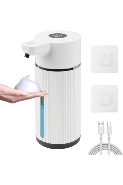 Morvena Picks Dozator automat de săpun cu afișaj digital, dozator de săpun di...