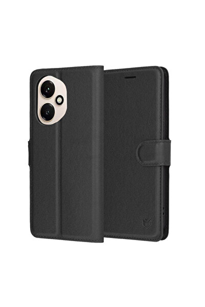 Techsuit Husă pentru Honor 400, tip portofel din piele, maro - negru