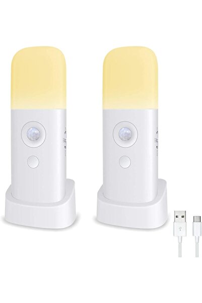STARSTAR Two LED nightlights with motion sensor, 5-meter sensing range, 5-lev...