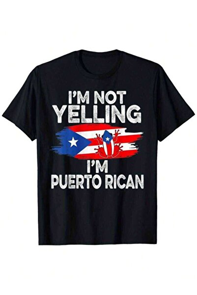 LİNA06 Funny "I'm Not Yelling I'm Rican" T-Shirt 100% Cotton Unisex Tee With ...
