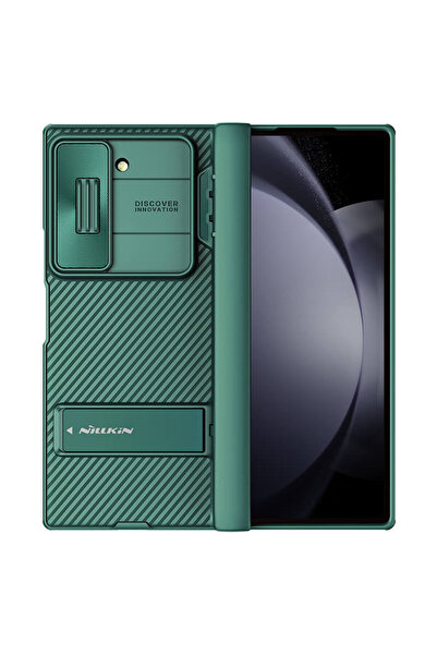 Nillkin Husă compatibilă cu Galaxy Z Fold 6, Anti-amprentă, PC, TPU, Alb - Verde
