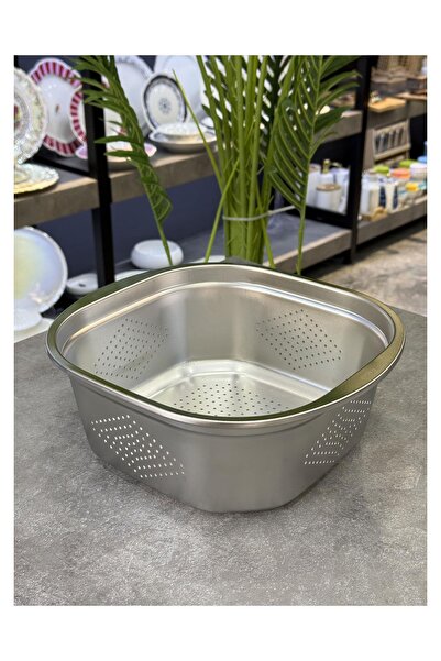 Doğudeko Steelock Square Stainless Steel Strainer