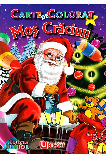 unicart Mos Craciun. Carte de colorat