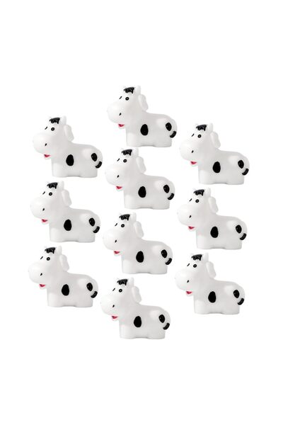 STARSTAR 10 Mini Resin Cow Figurines Cute Hand-Painted Farm Animal Sculptures...