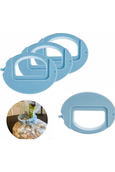 STARSTAR 4-Pack blue magnetic reusable food bag clips, seal chips, bread, sna...