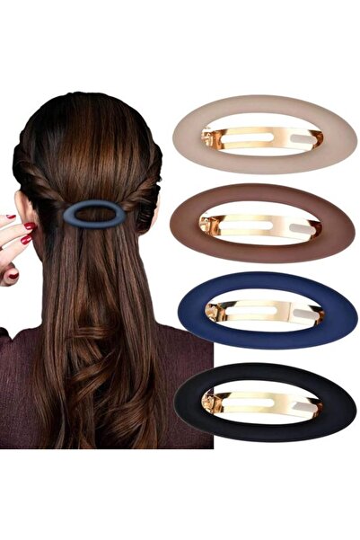 STARSTAR 4 pieces ellipse hairpins for women, thick hair, automatic, large, c...