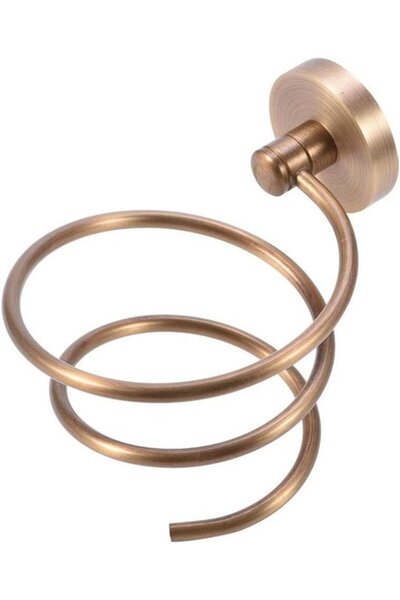 STARSTAR Retro-style wall-mounted hair dryer holder, made of pure brass, suit...