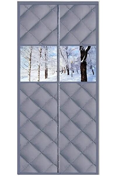 STARSTAR 90x210cm Magnetic Soundproof Thermal Insulated Door Curtain with Win...