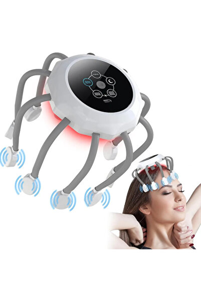 STARSTAR Electric head massager with red light, 10 contact points, vibration,...