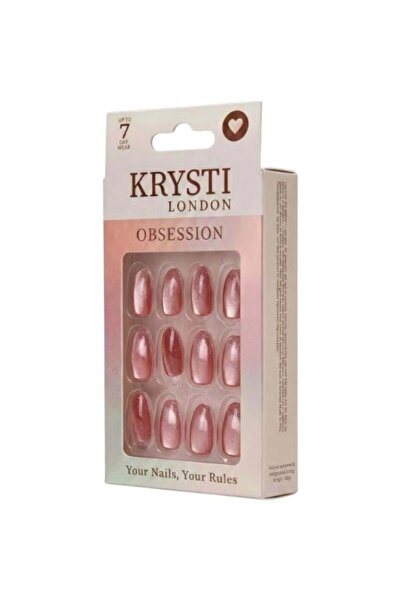 KRYSTI LONDON اظافر صناعية لاصقة اوبسيشن من كرستي لندن - رقم 976 - 24 حبة