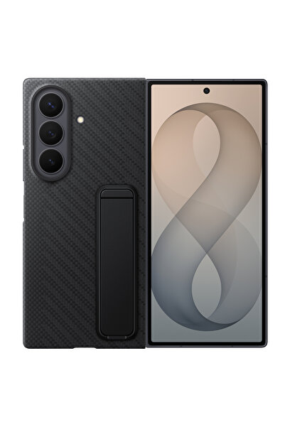 Samsung Galaxy Z Fold8 Ultra - Capac protectie spate Carbon Standing Case, Gr...