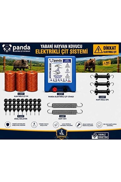 PANDAGROUP PANDA ELEKTİRİKLİ ÇİT MAKİNASI 5 DEKAR EXTRA GÜÇLÜ TAM SET