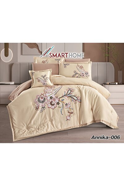 smart home طقم مفرش نفر ونفر ونص صيفي مشجر 5 قطع من خامة المايكروفايبر راحة ل...