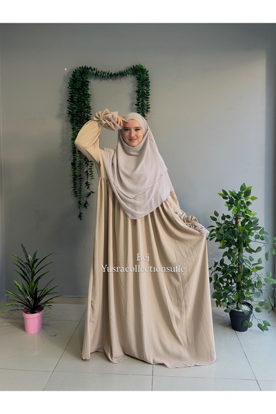 Yüsra Collection Erva Abaya Ve Kısa Sufle 2”li Takım