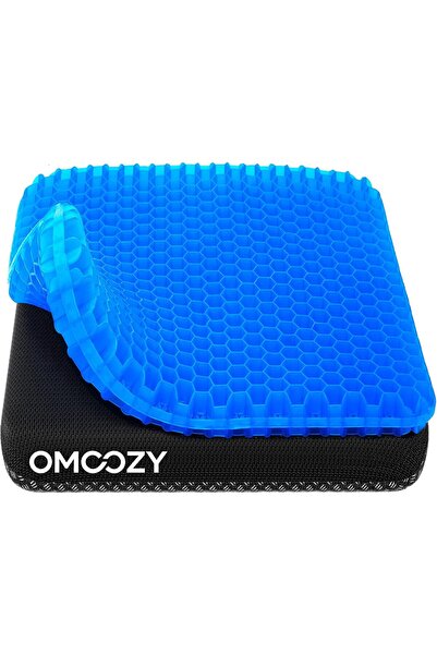 OMCOZY Gel Seat Cushion,18″Upgrade Double Thick Big Breathable Honeycomb Desi...