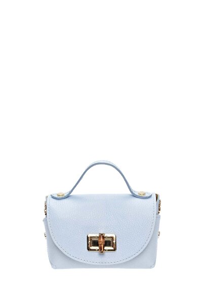 SimpleFind Anna Luchini Geanta piele -HORTENSIA-Albastru deschis,Geanta posta...