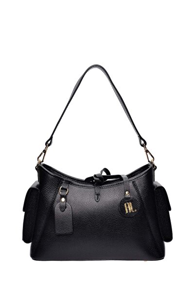SimpleFind Anna Luchini Geanta piele -SELINA-Negru,Geanta de umar piele natur...