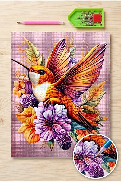 LİVA CRAFT Art & Craft لوحة فسيفساء ماسية، مقاس 50×65 سم، طقم لصق خرز الطيور ...