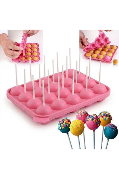 BAMI NETWORK Forma silicon cake pop 20 compartimente roz 22x4x19cm