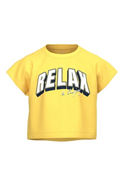 Name it Μπλούζα crop top "Relax" κίτρινη