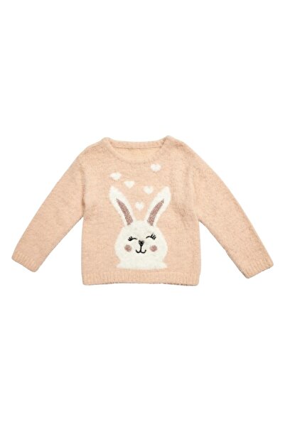 Evita Πουλόβερ κορίτσι "Bunny and hearts" σομόν