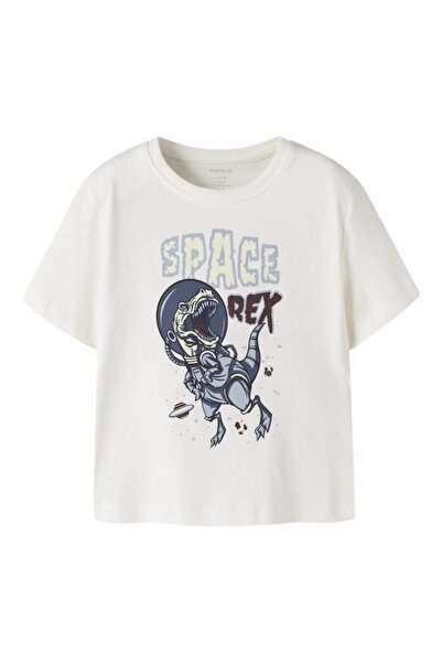Name it Μπλούζα κοντομάνικη αγόρι "Space rex" εκρού