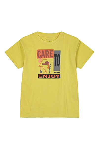 Energiers Μπλούζα κοντομάνικη αγόρι "Care to enjoy" κίτρινη