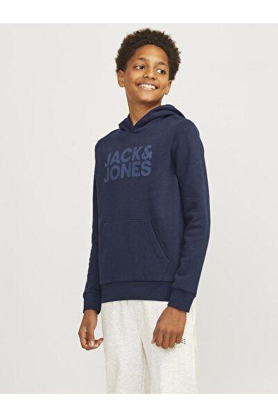 Jack & Jones Μπλούζα φούτερ αγόρι 12152841 "Corp logo" μπλε
