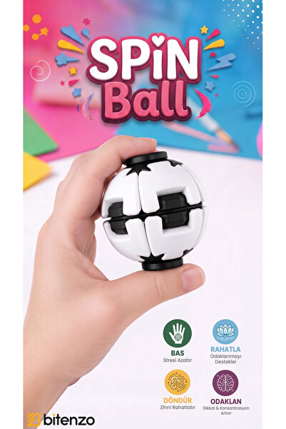 Bitenzo3D Spin Ball / Rulmanlı Dönen Stres Topu - Elde Taşınabilir Odaklanma ...